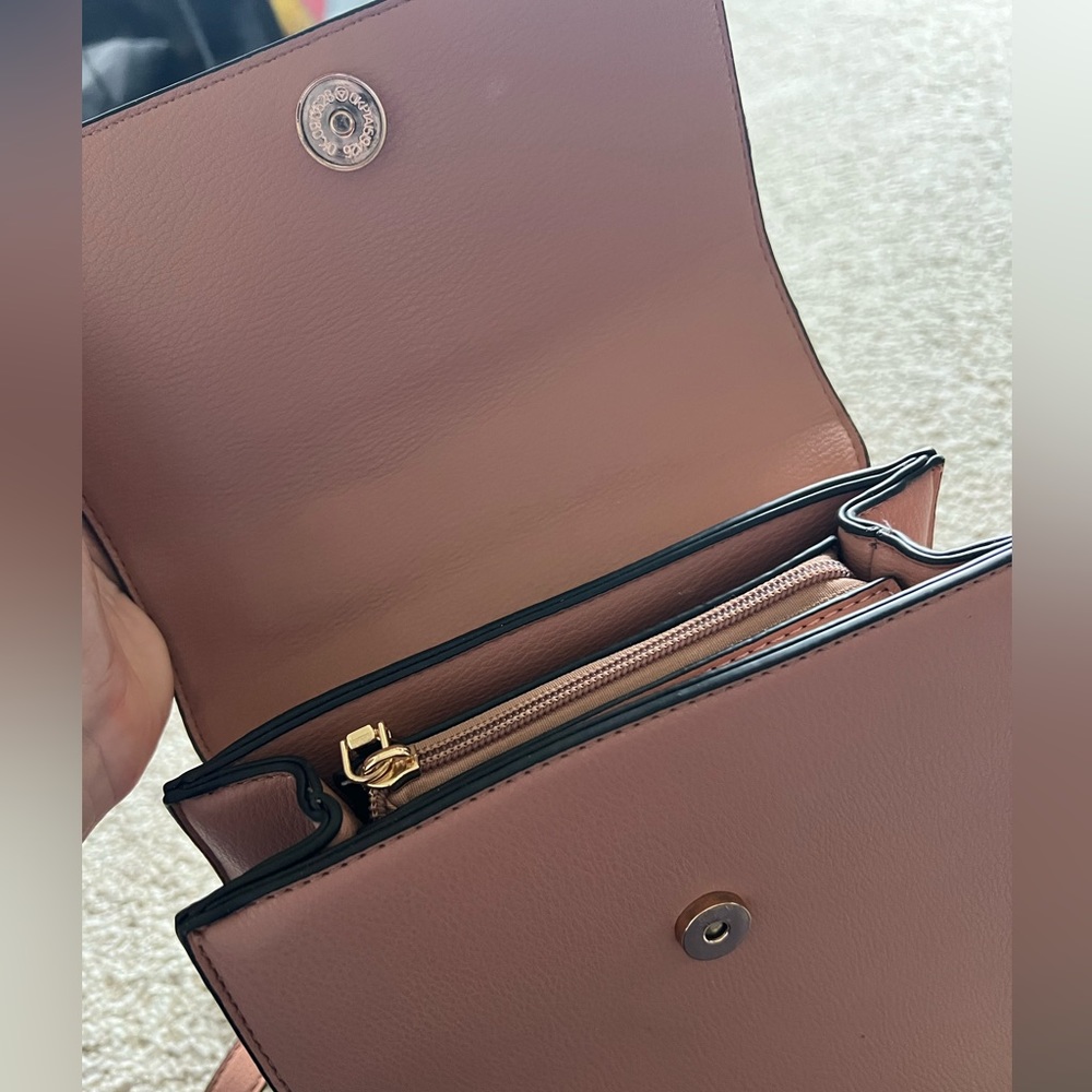 Pink Tan Faux Leather Backpack - Picture 5 of 6